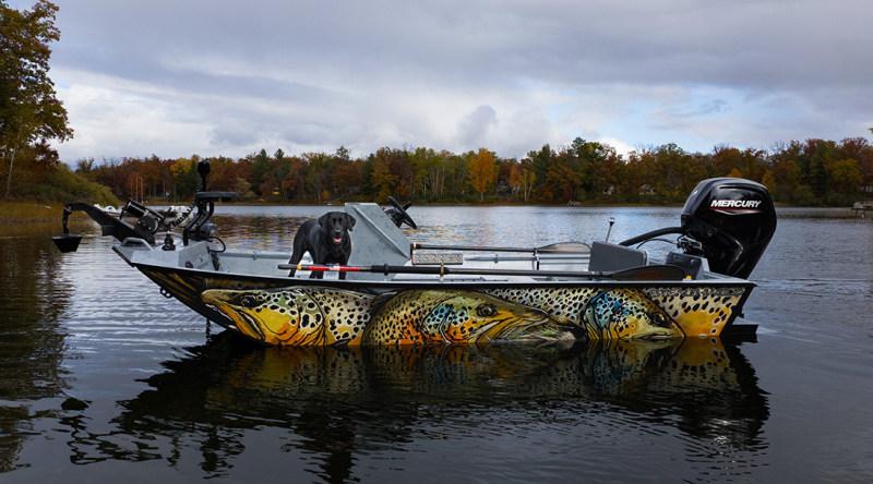 18ft StealthWeld Brown Trout Veil #1