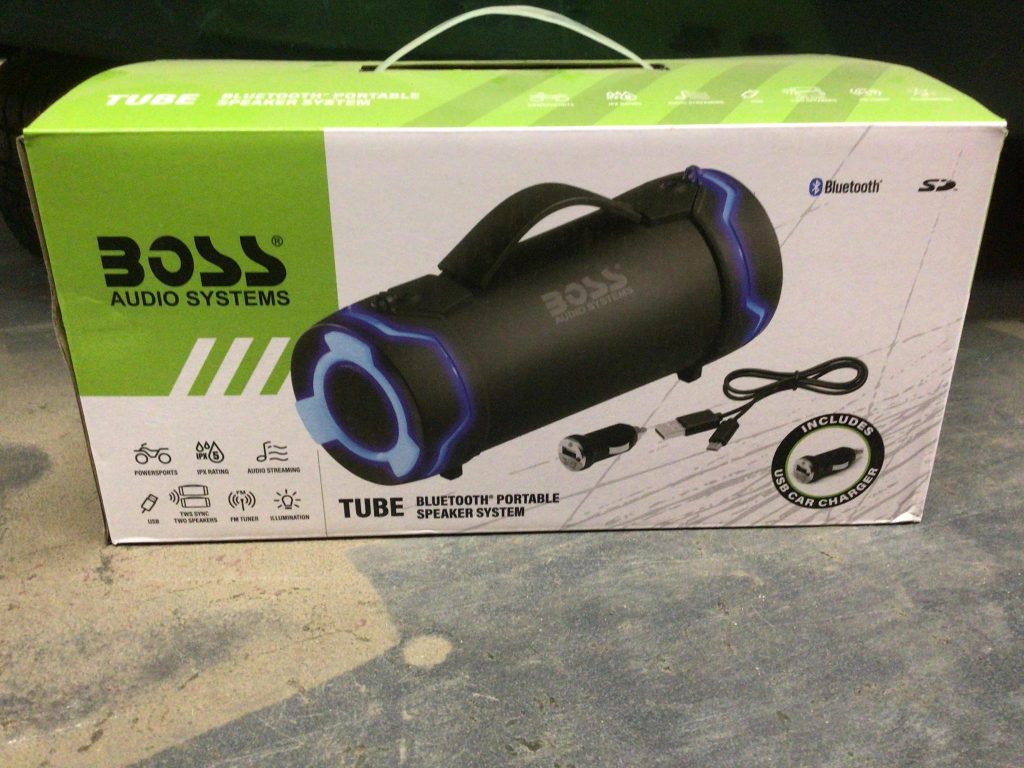 Boss Audio TUBE Bluetooth Portable Speaker – Black, Compact Tube Design With 90-Day Warranty