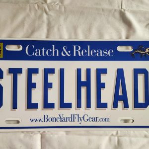 BoneYard Fly Gear - Steelhead Catch & Release - Plastic License Plate