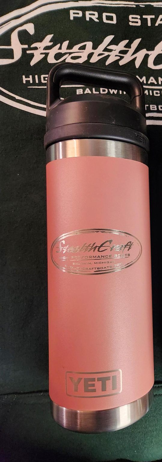 Yeti 18oz Rambler Thermos Stealth Craft Boats