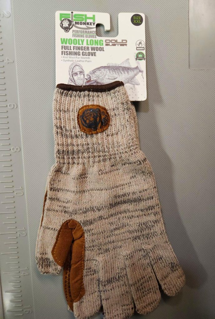 Fish Monkey Wooly Long Gloves Brown Stealth Craft Boats