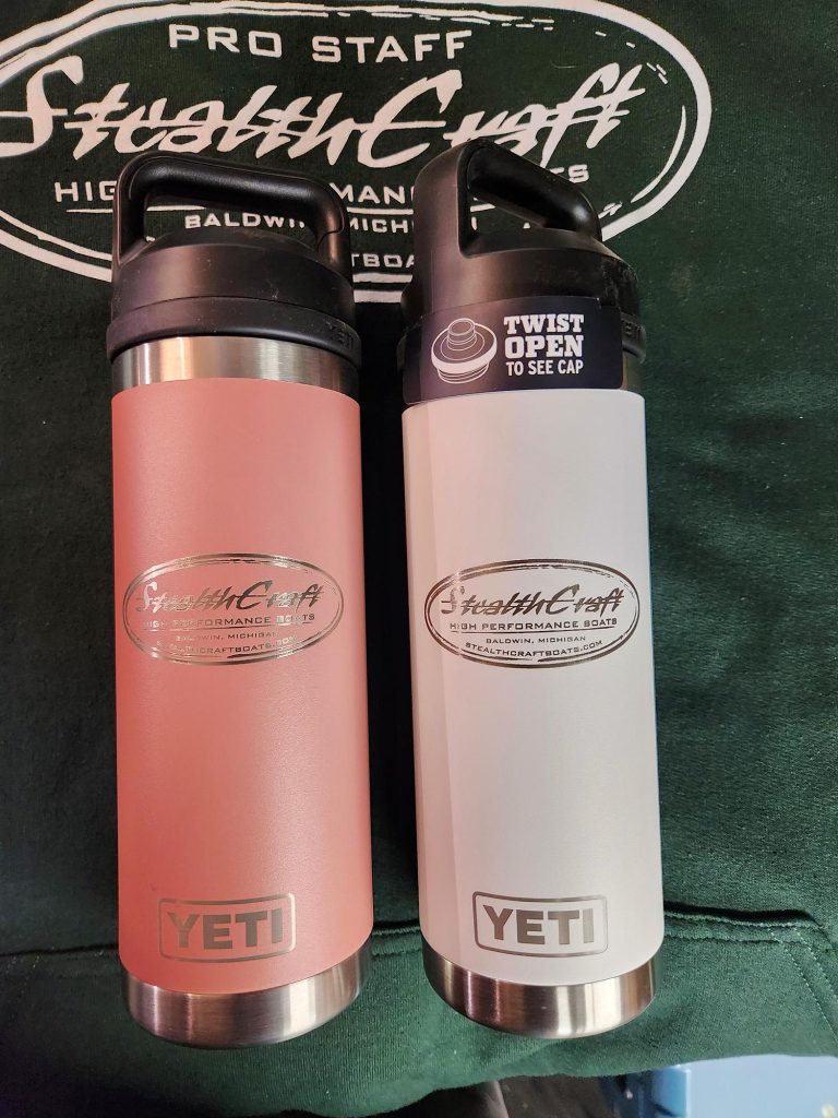 Yeti 18oz Rambler Thermos Stealth Craft Boats