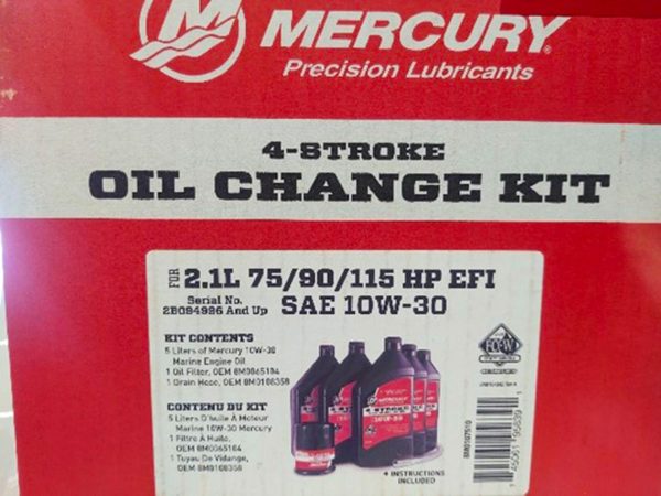 Mercury 4-Stroke 10W-30 Oil Change Kit (Filters and Lubricants)